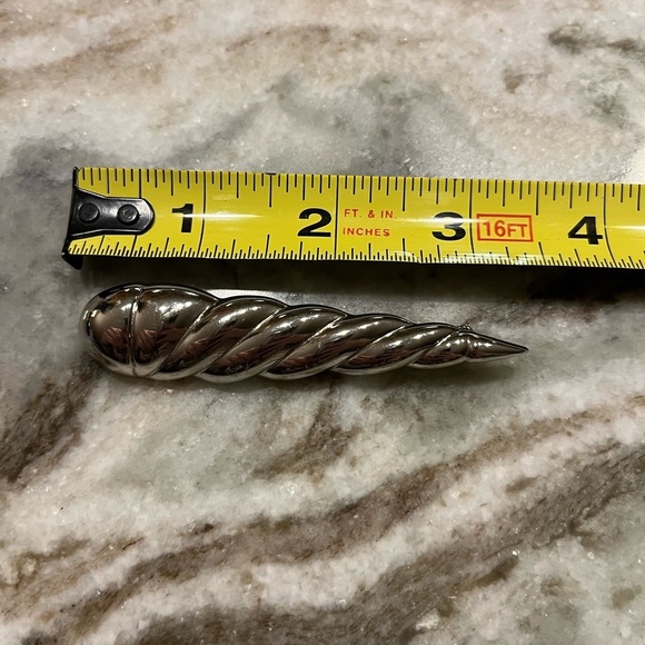 Vintage 80s spiral brooch - Picture 4 of 4